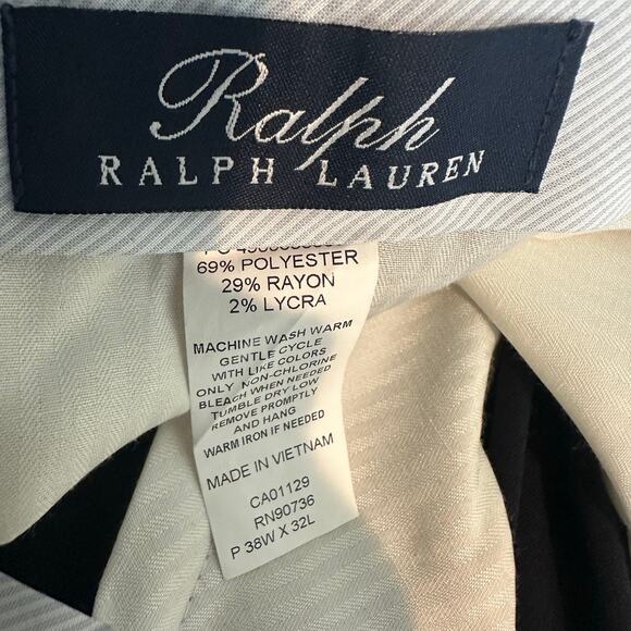 Ralph Lauren Evan Modern Fit Navy Blue Trouser Pant 38 NEW - Picture 3 of 8